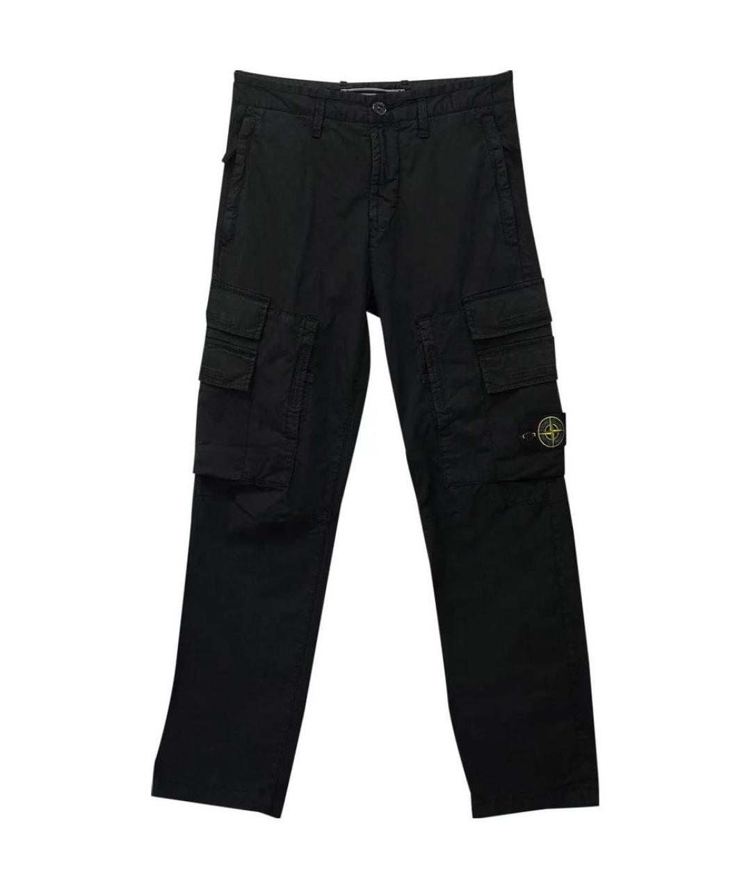 STONE ISLAND Черные брюки чинос, фото 1