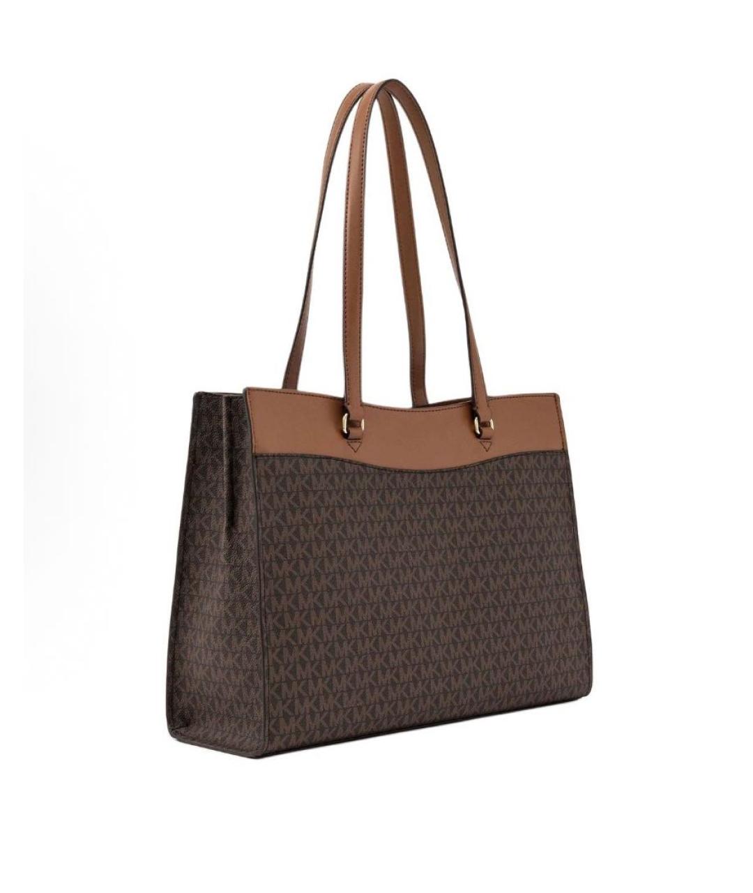 MICHAEL KORS Коричневая сумка с короткими ручками из искусственной кожи, фото 2
