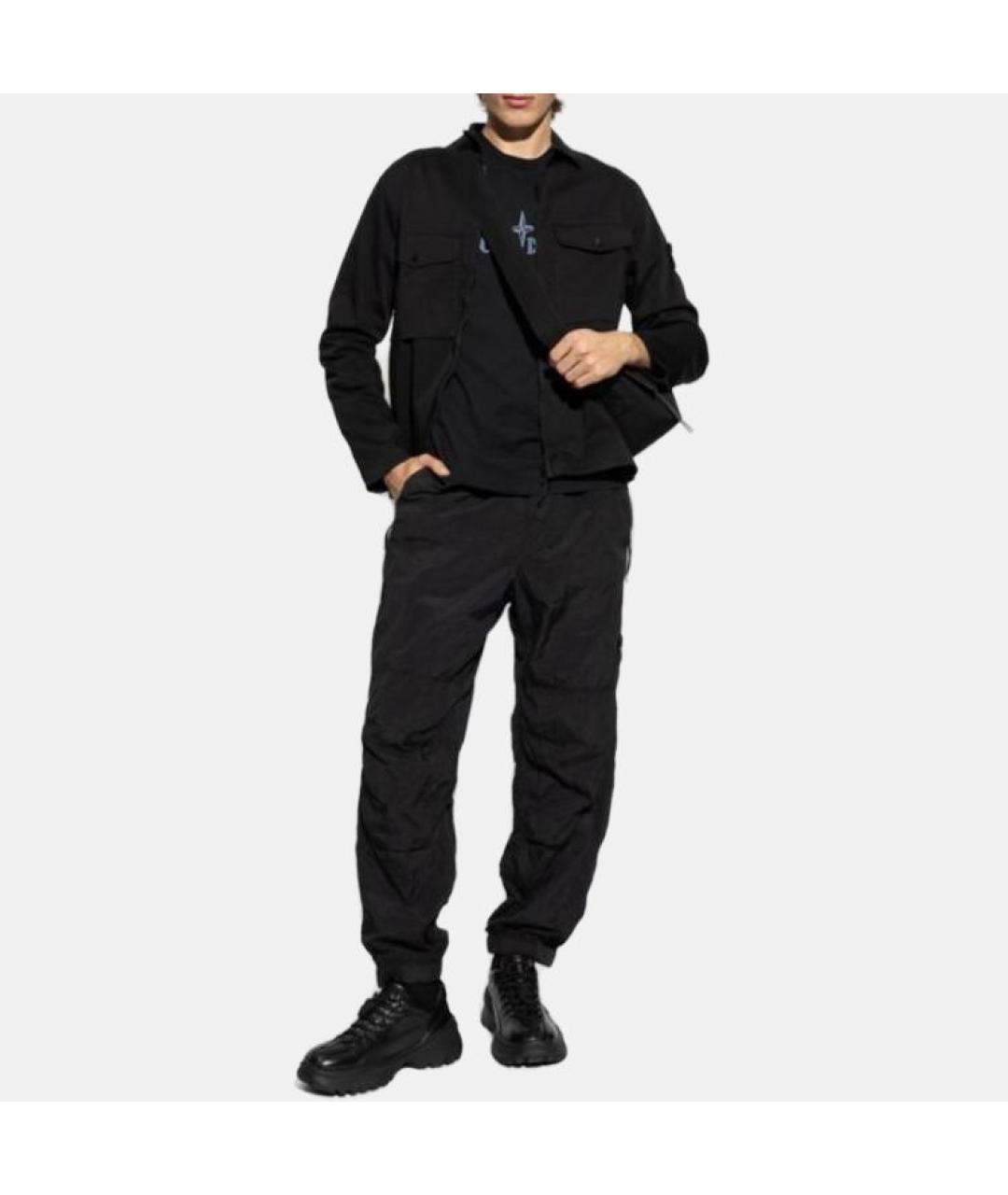 STONE ISLAND Черные повседневные брюки, фото 3