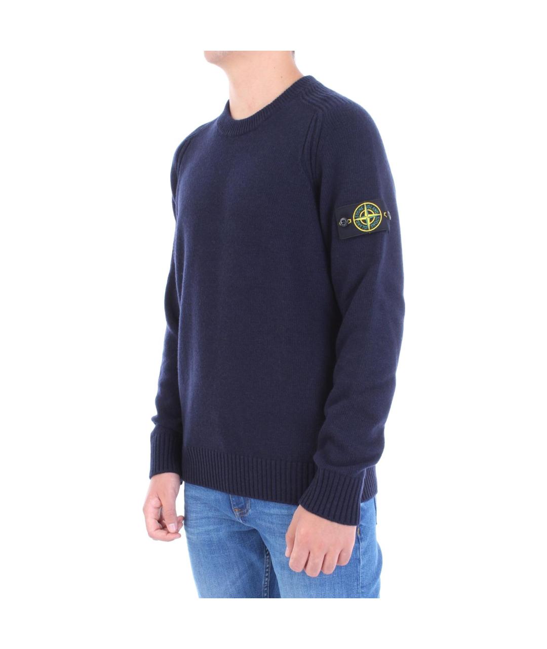 STONE ISLAND Темно-синий джемпер / свитер, фото 4