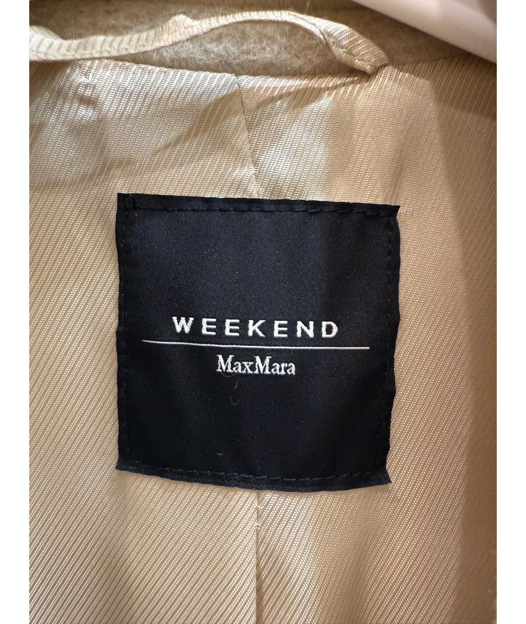 WEEKEND MAX MARA Бежевая шерстяная парка, фото 3