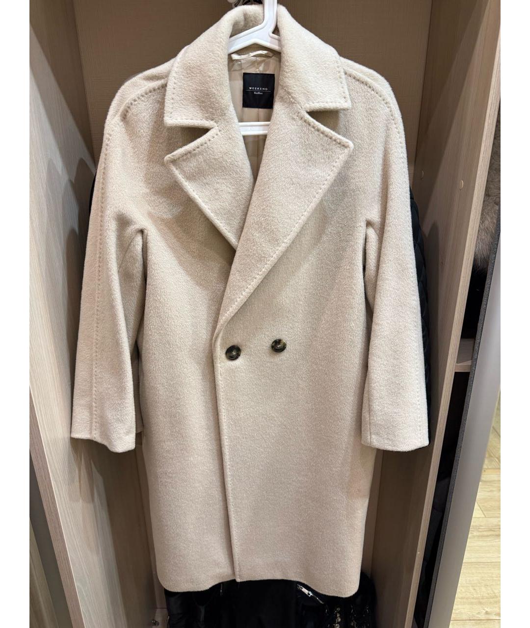 WEEKEND MAX MARA Бежевая шерстяная парка, фото 6