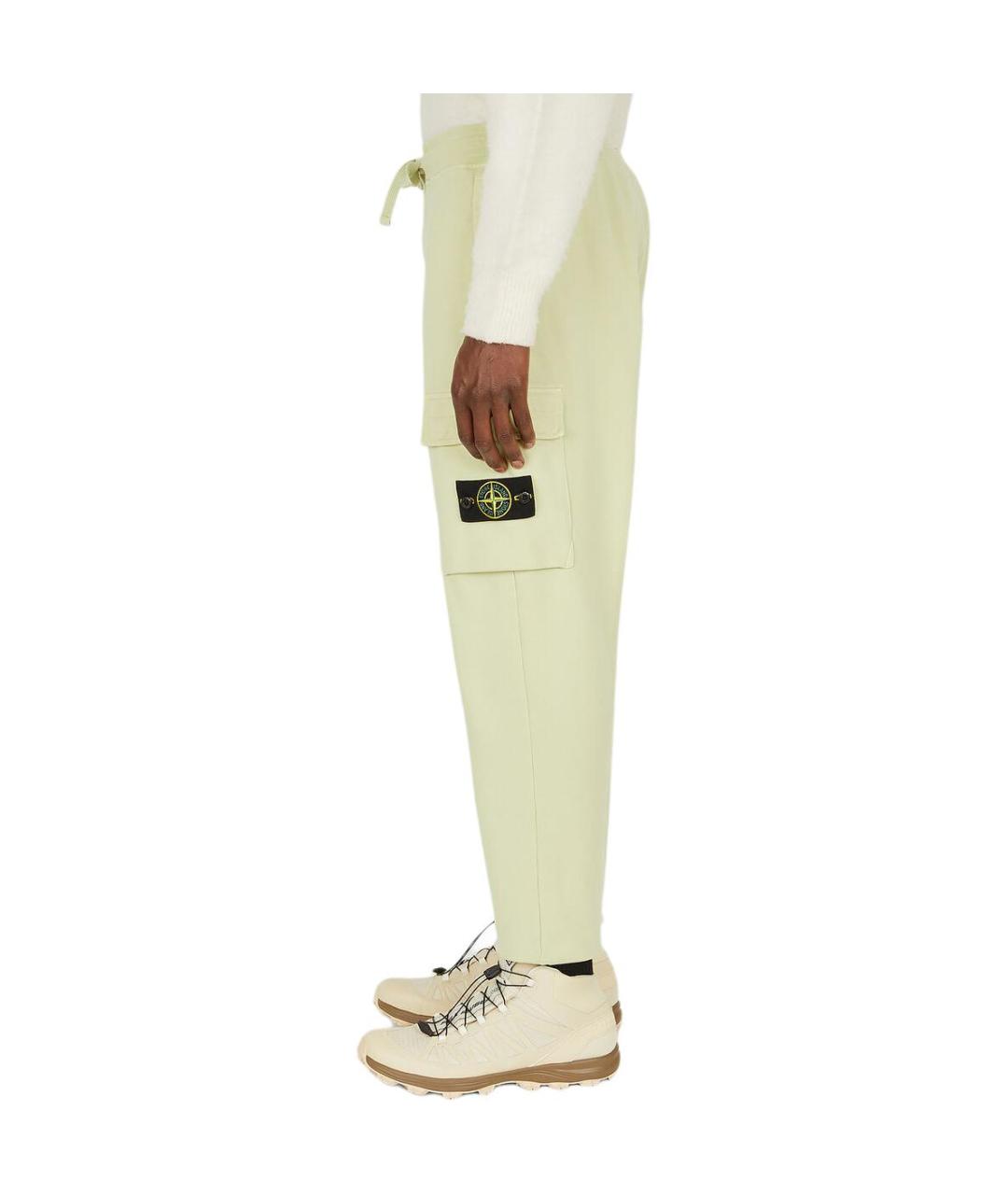 STONE ISLAND Салатовые повседневные брюки, фото 3