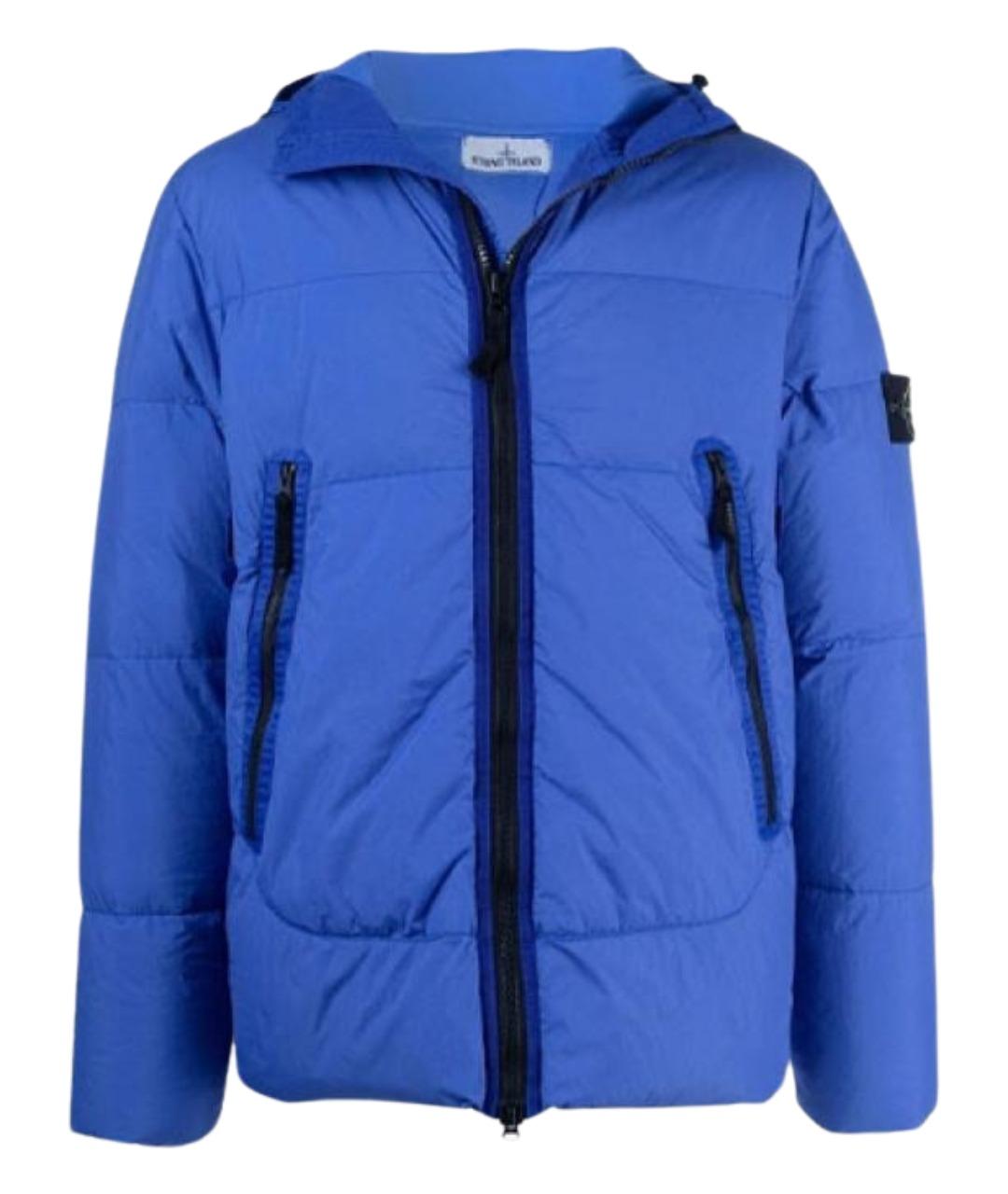 STONE ISLAND Синий пуховик, фото 1