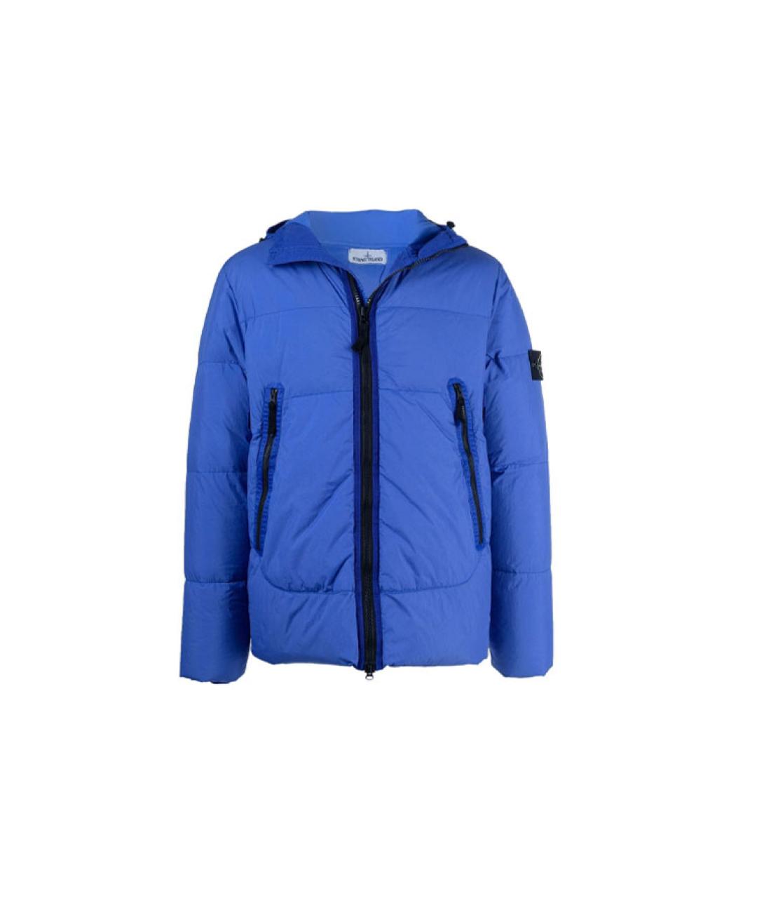 STONE ISLAND Синий пуховик, фото 5