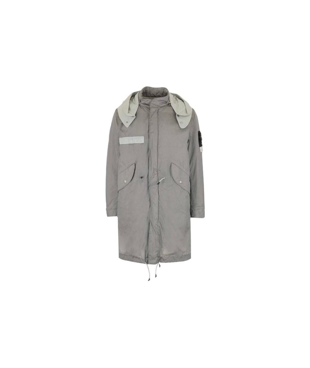STONE ISLAND Серый тренч / плащ, фото 1