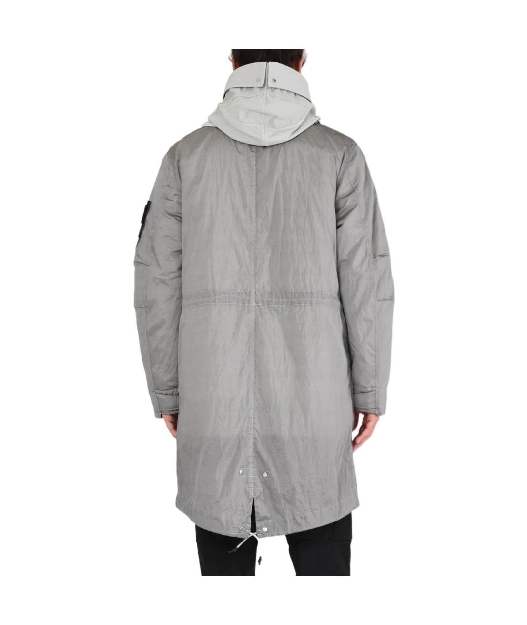 STONE ISLAND Серый тренч / плащ, фото 4