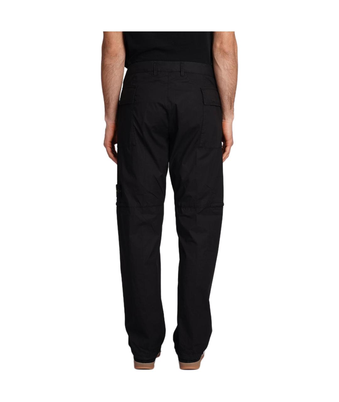 STONE ISLAND Черные повседневные брюки, фото 2
