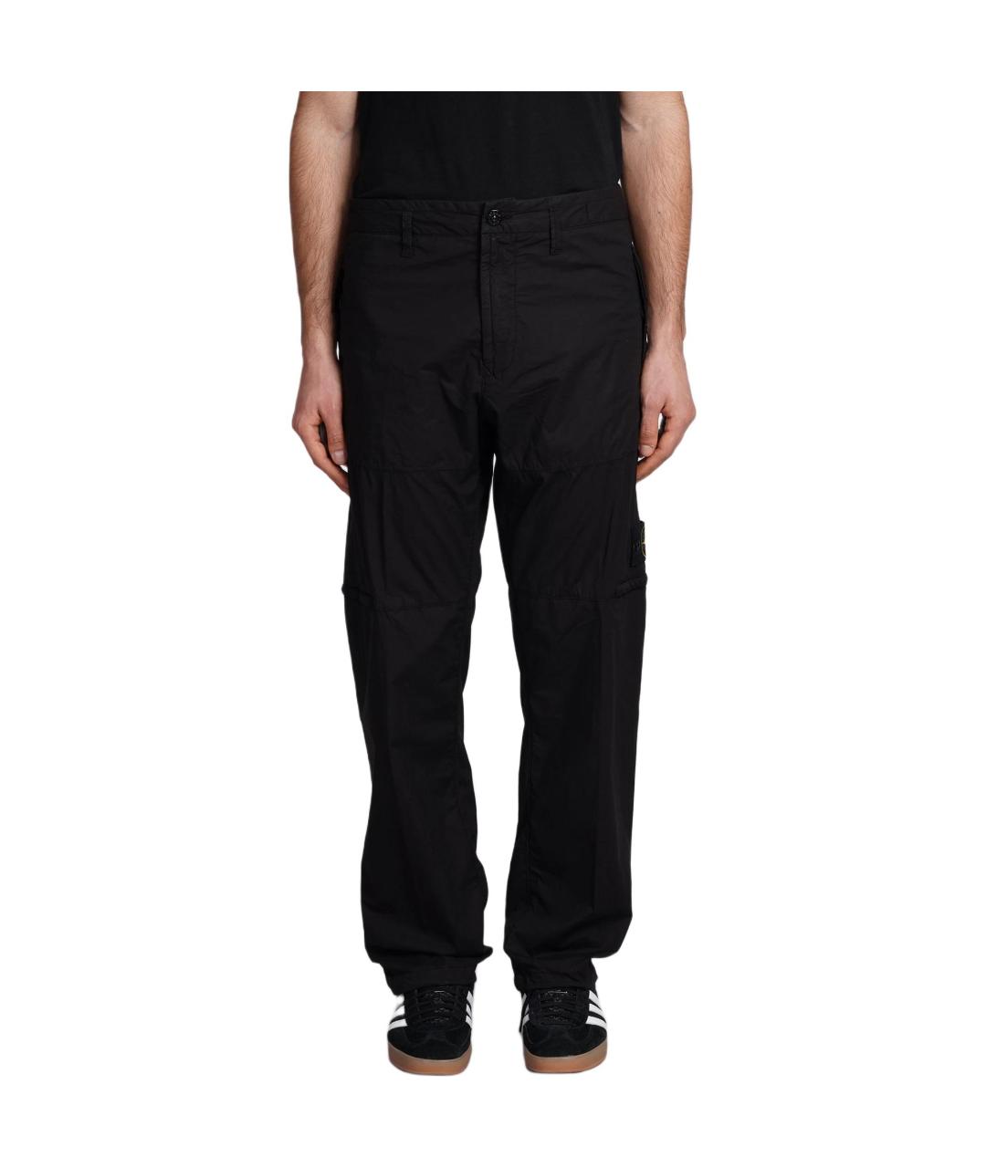 STONE ISLAND Черные повседневные брюки, фото 6