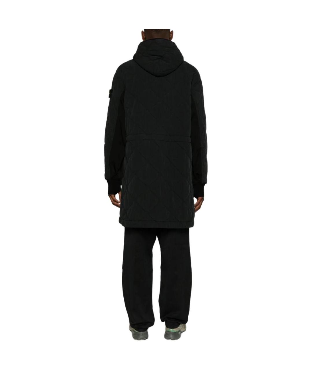 STONE ISLAND Черное пальто, фото 2