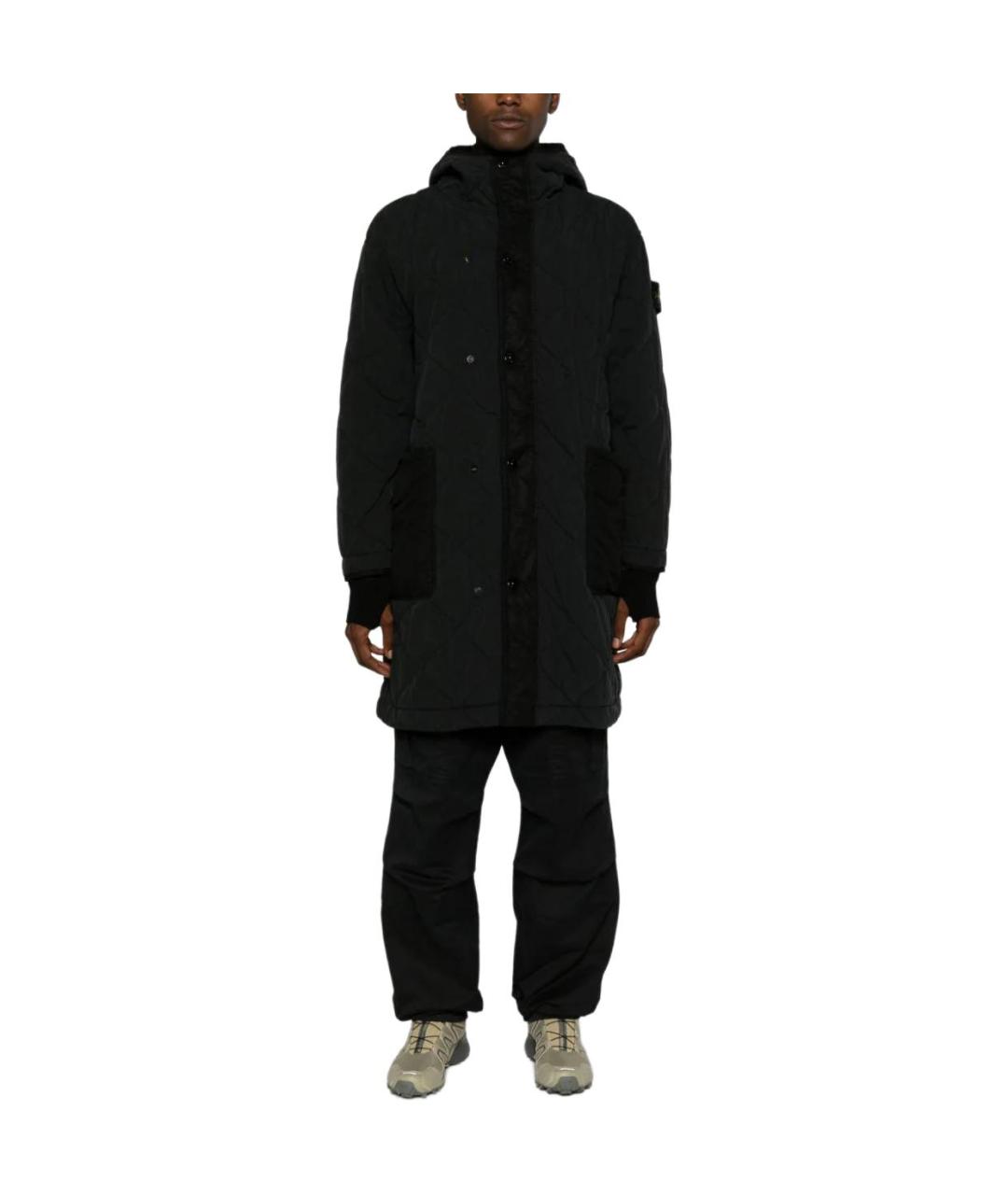 STONE ISLAND Черное пальто, фото 3