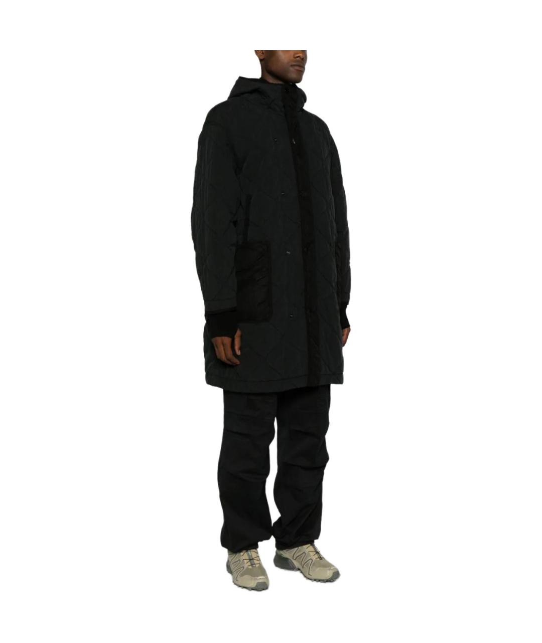 STONE ISLAND Черное пальто, фото 4