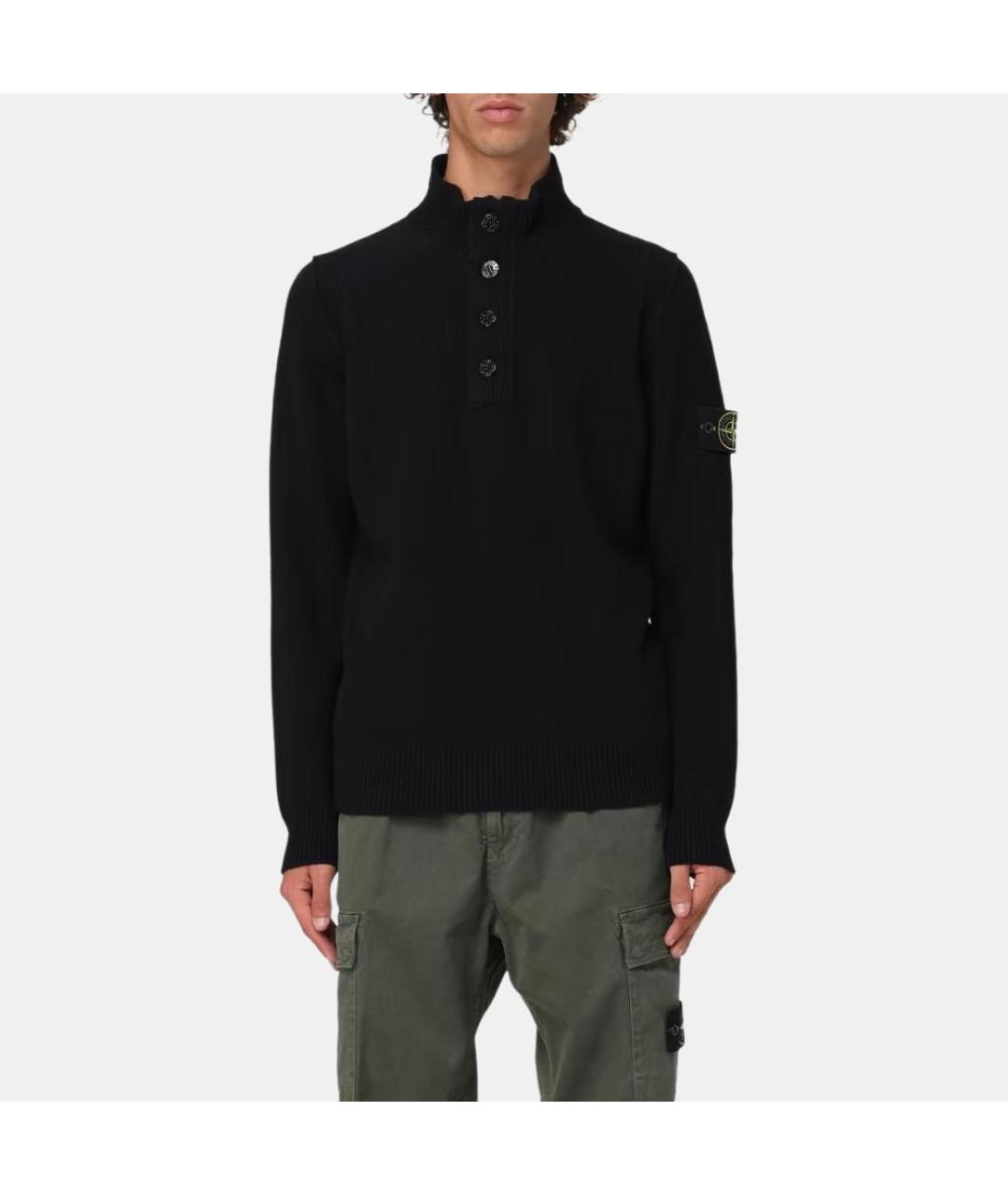 STONE ISLAND Черный джемпер / свитер, фото 3