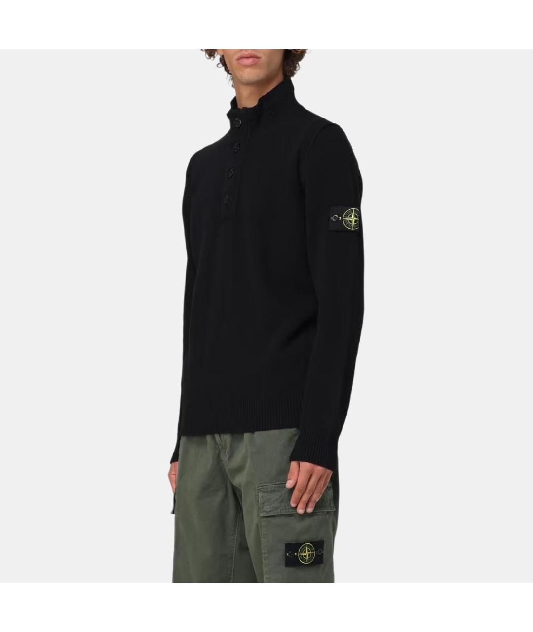 STONE ISLAND Черный джемпер / свитер, фото 4