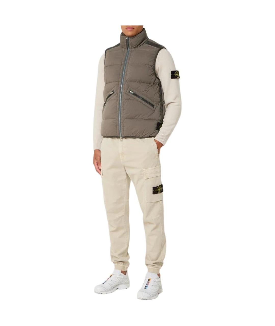 STONE ISLAND Коричневый жилет, фото 4