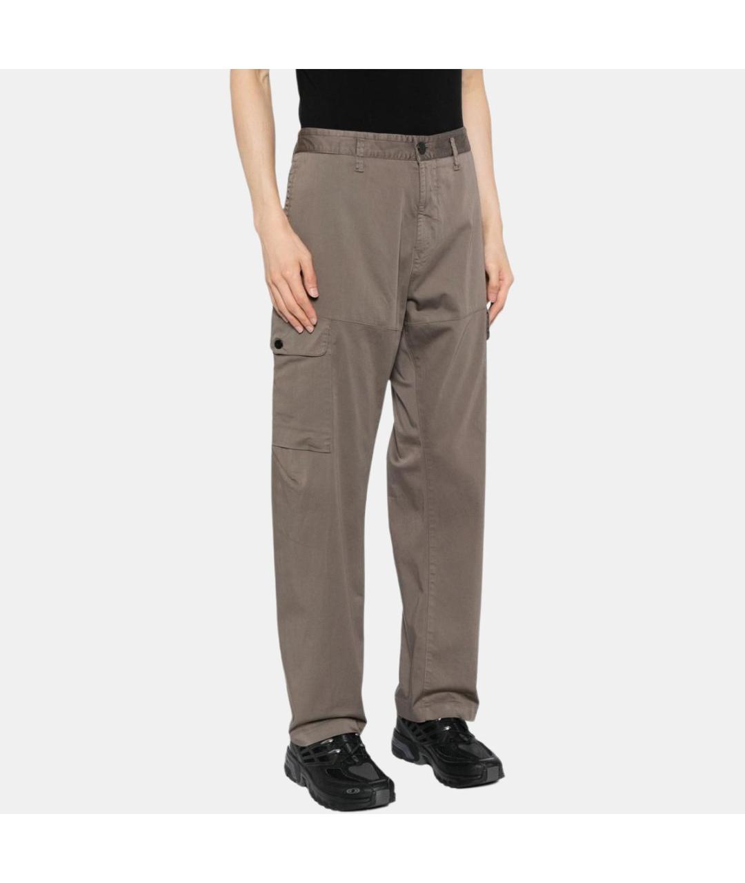 STONE ISLAND Серые повседневные брюки, фото 4