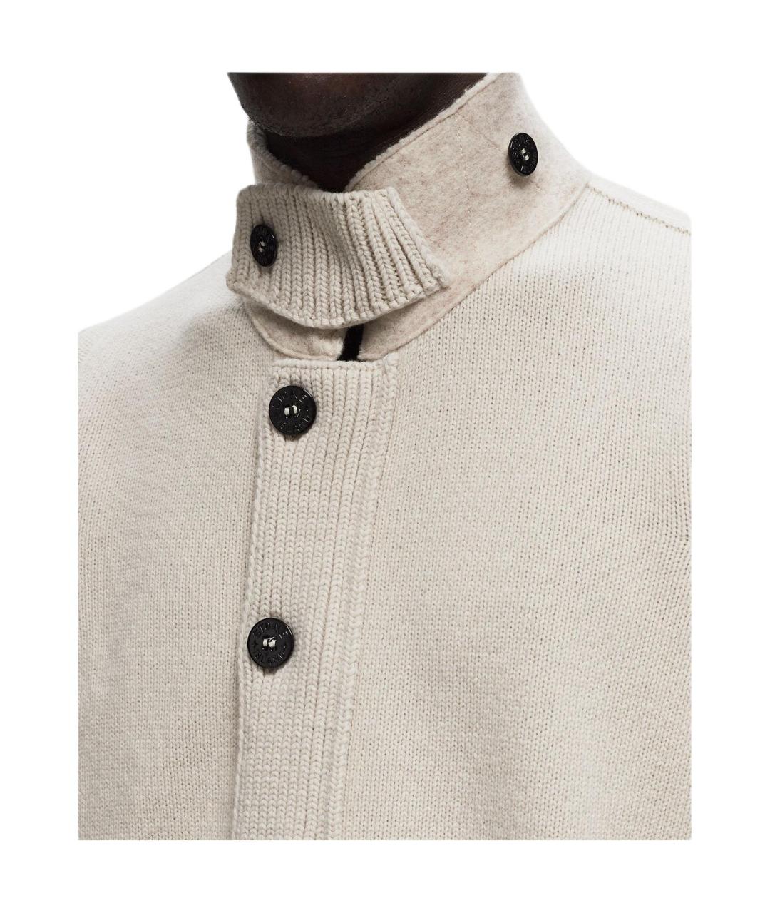 STONE ISLAND Белый кардиган, фото 4