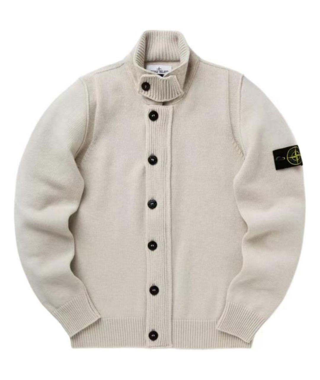 STONE ISLAND Белый кардиган, фото 1