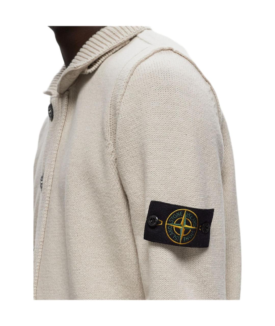 STONE ISLAND Белый кардиган, фото 3