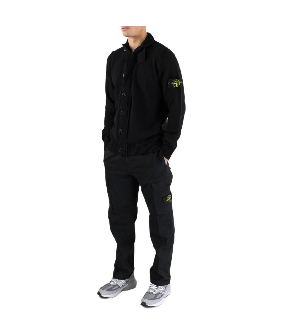 STONE ISLAND Черный кардиган, фото 3
