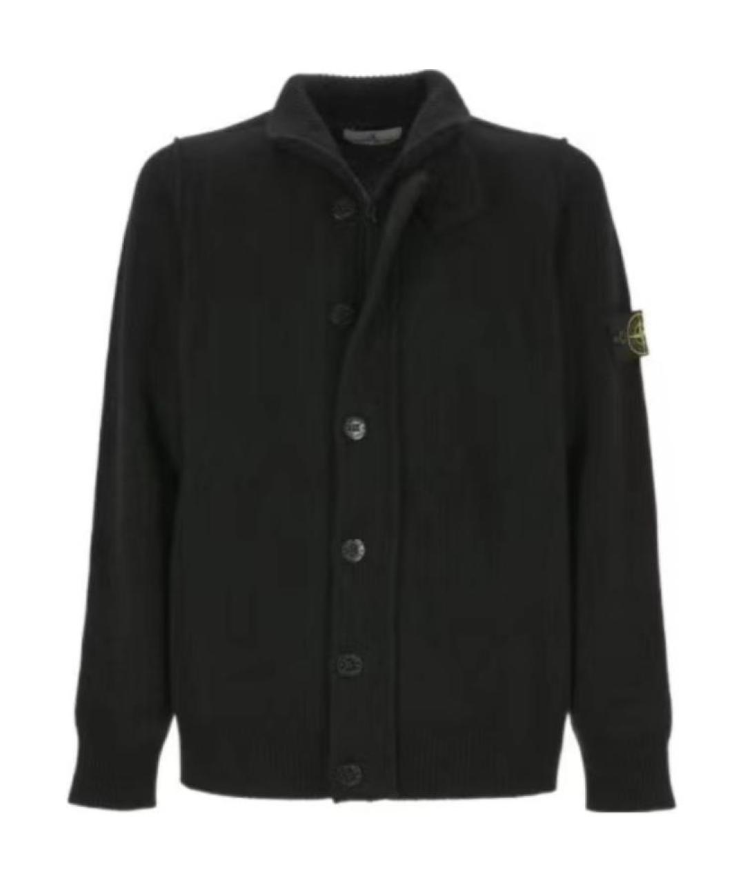 STONE ISLAND Черный кардиган, фото 1