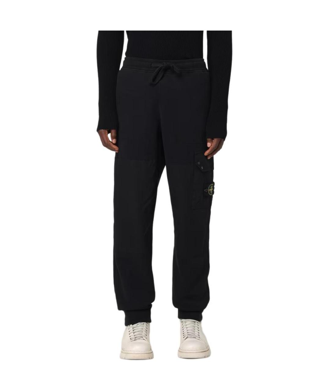 STONE ISLAND Черные повседневные брюки, фото 5