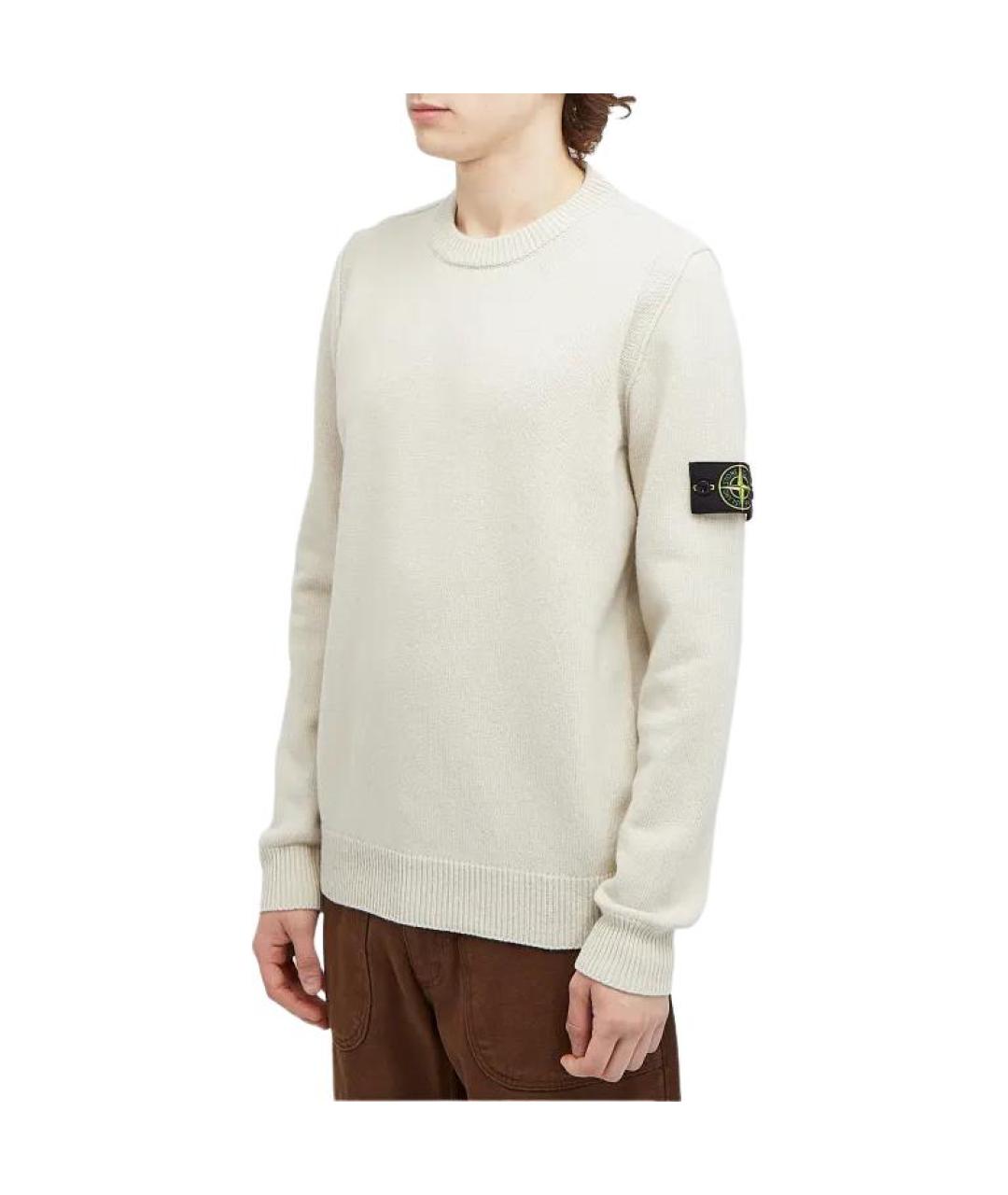 STONE ISLAND Бежевый джемпер / свитер, фото 4