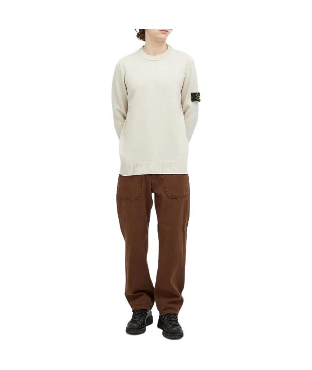 STONE ISLAND Бежевый джемпер / свитер, фото 2