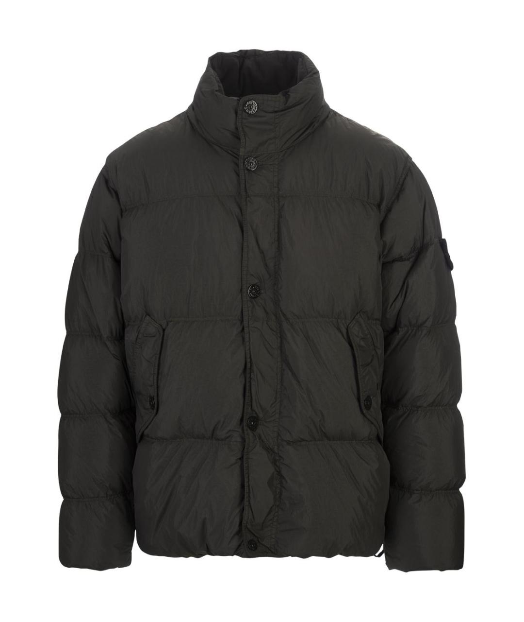 STONE ISLAND Антрацитовый пуховик, фото 1