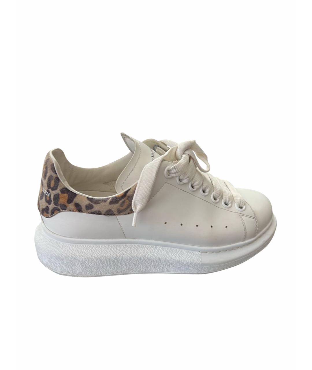 ALEXANDER MCQUEEN Белые кожаные кеды, фото 1