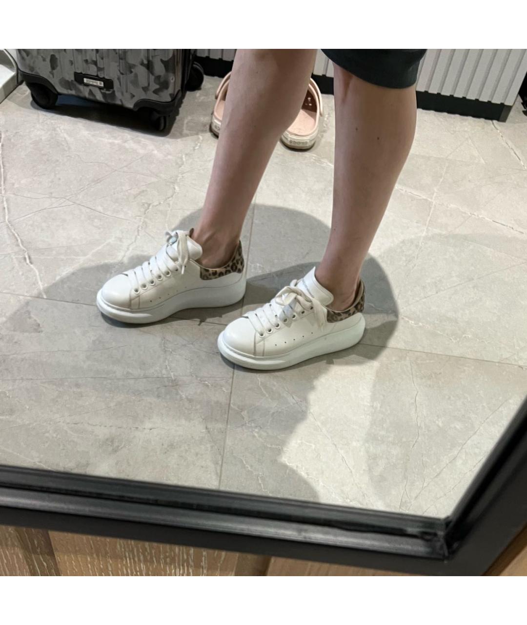 ALEXANDER MCQUEEN Белые кожаные кеды, фото 6