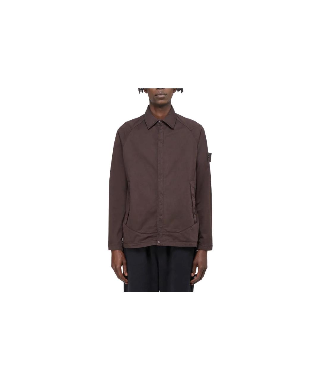 STONE ISLAND Коричневая хлопковая куртка, фото 6