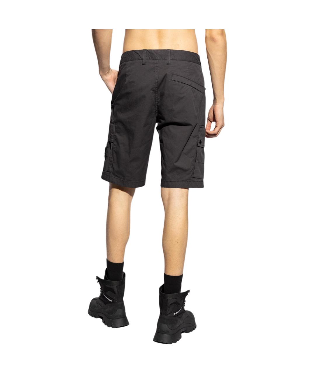 STONE ISLAND Черные шорты, фото 4