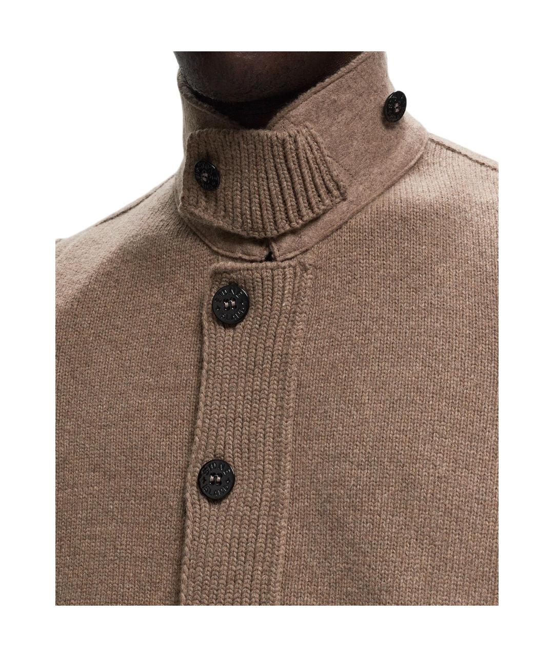 STONE ISLAND Коричневый кардиган, фото 5