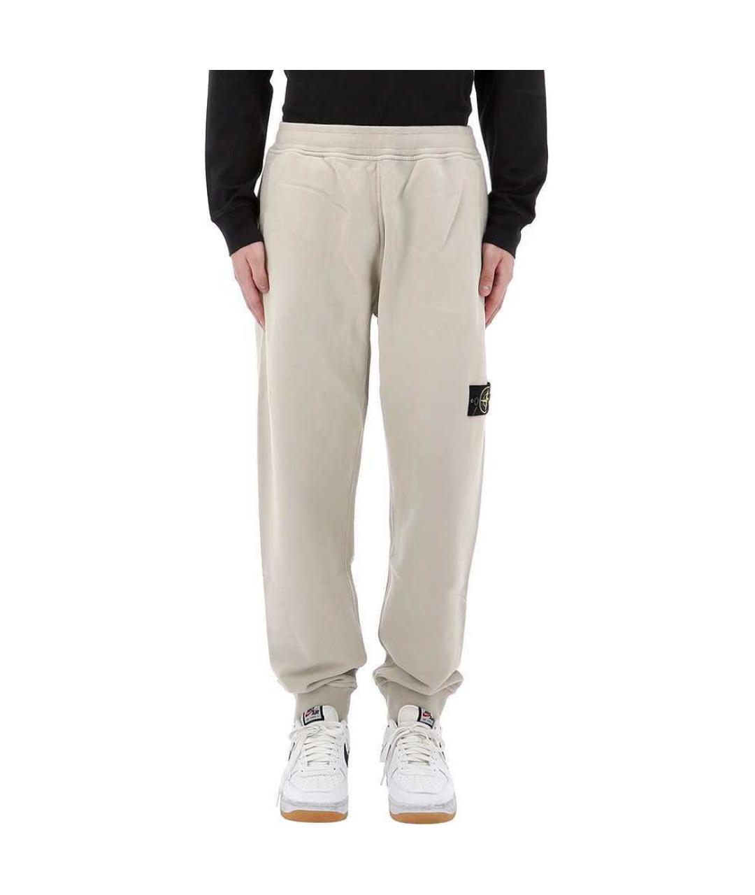 STONE ISLAND Бежевые повседневные брюки, фото 3