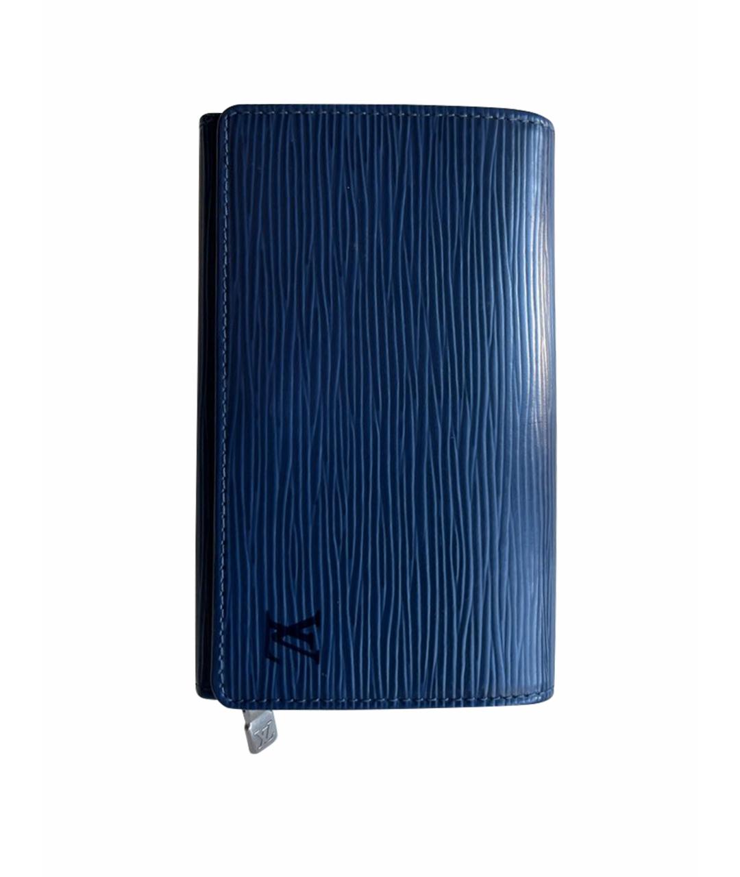 LOUIS VUITTON Синий кожаный кошелек, фото 1
