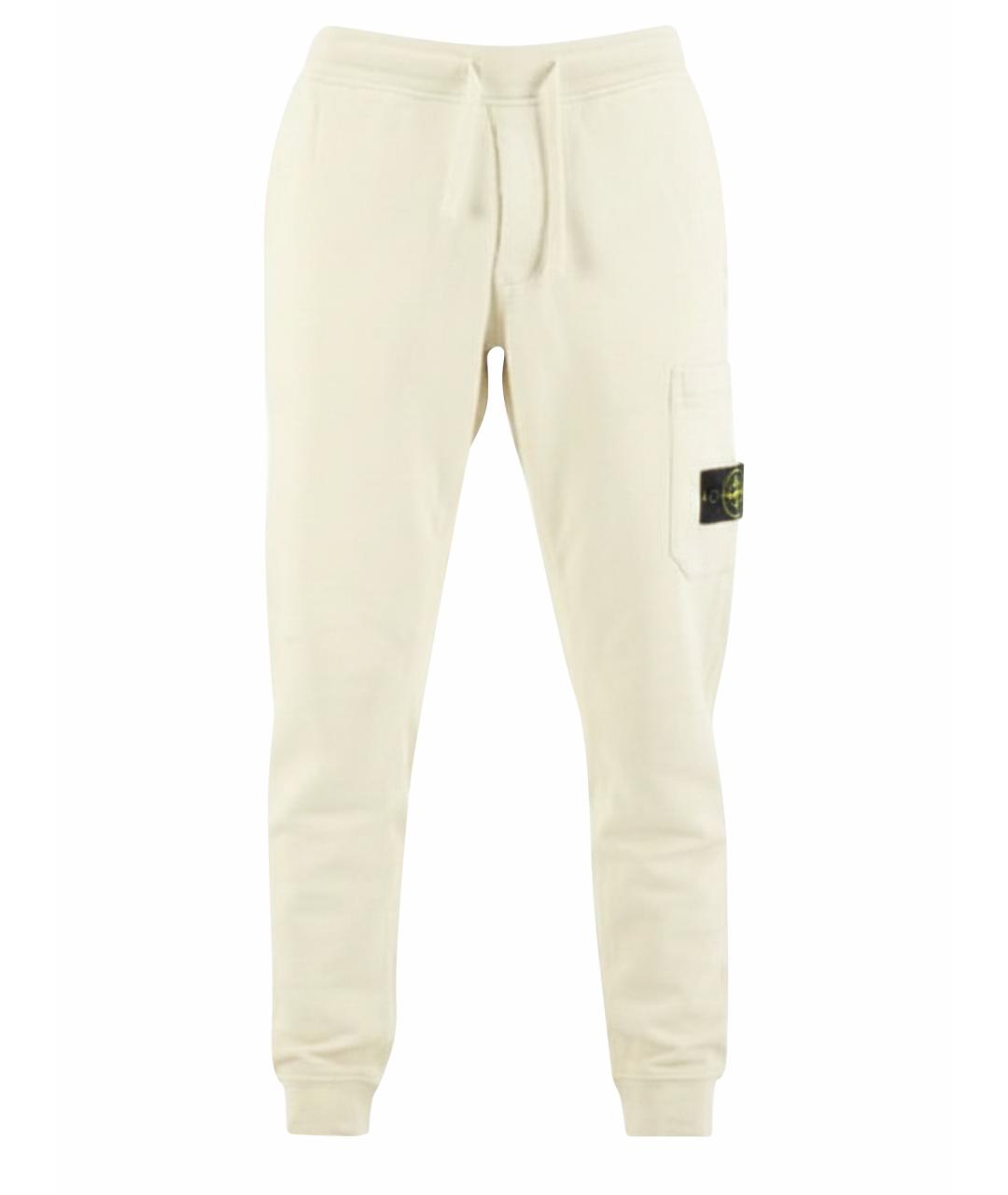 STONE ISLAND Бежевые классические брюки, фото 1