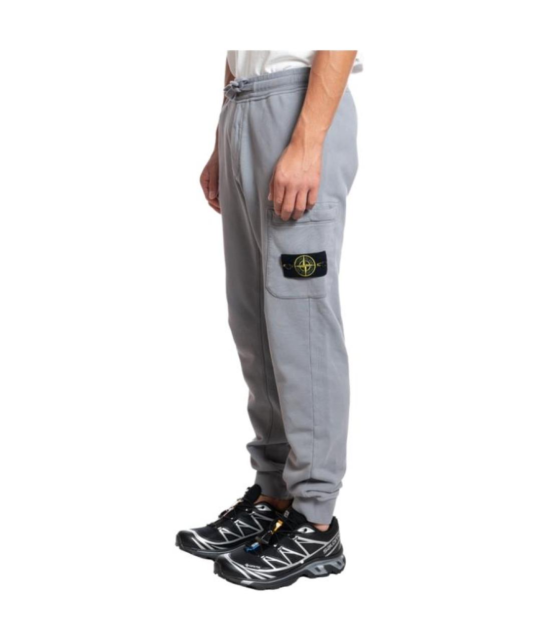 STONE ISLAND Серые повседневные брюки, фото 5