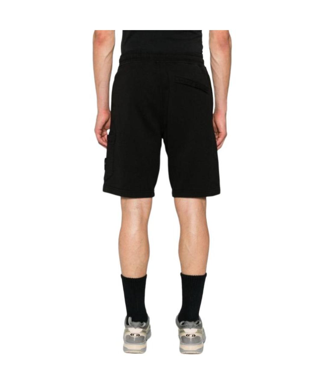 STONE ISLAND Черные шорты, фото 3