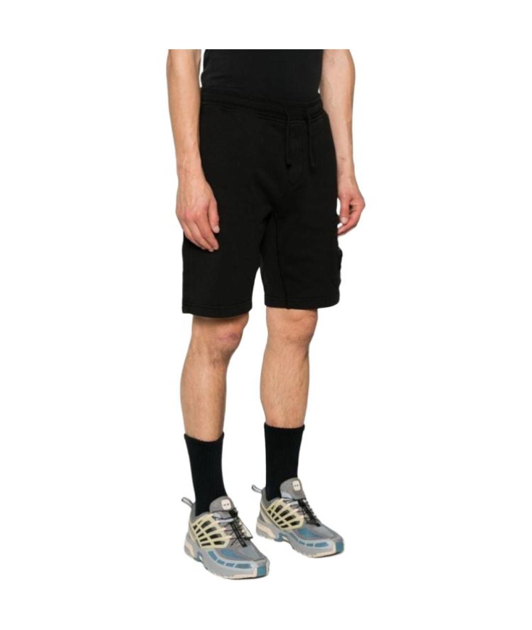 STONE ISLAND Черные шорты, фото 4