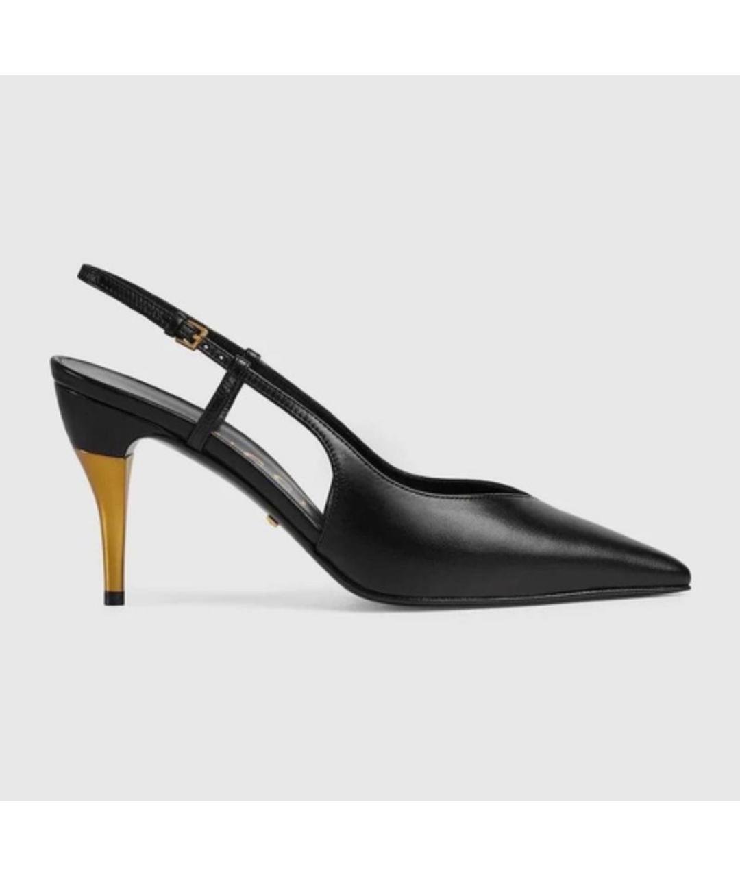 GUCCI Черные кожаные туфли, фото 7