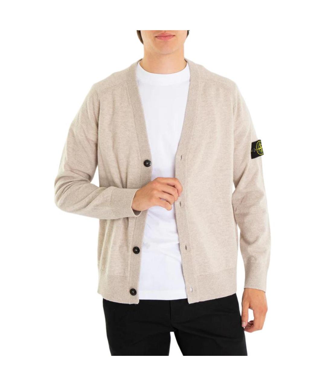 STONE ISLAND Бежевый кардиган, фото 5