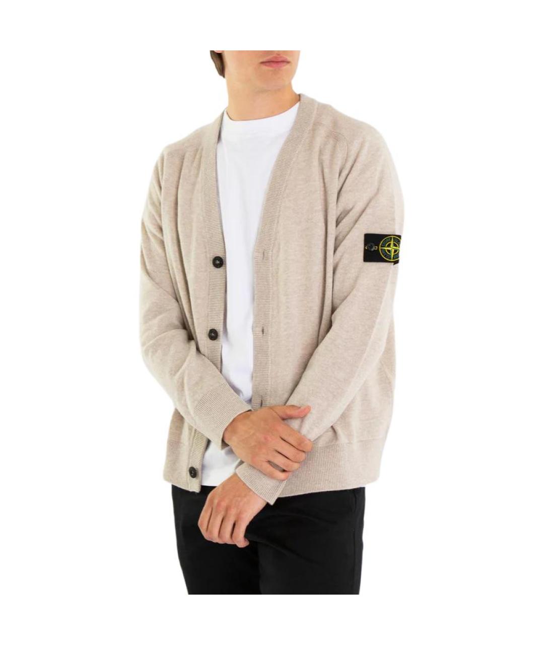 STONE ISLAND Бежевый кардиган, фото 7