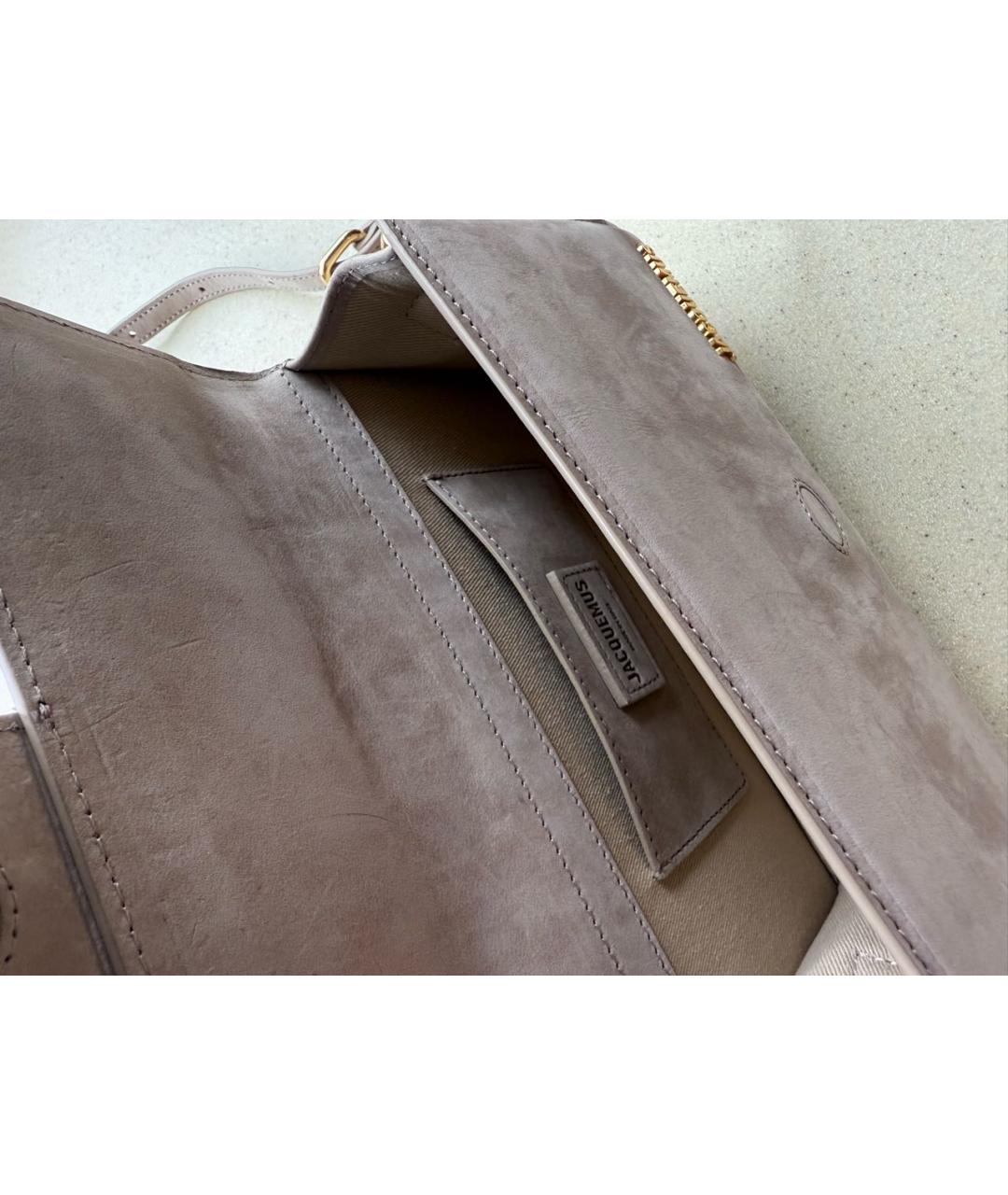 JACQUEMUS Бежевая сумка через плечо, фото 4
