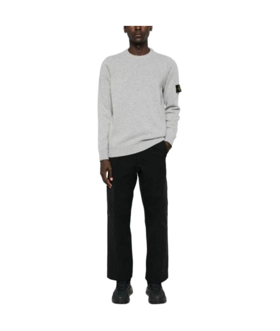 STONE ISLAND Серый джемпер / свитер, фото 3