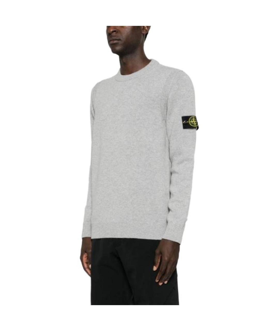 STONE ISLAND Серый джемпер / свитер, фото 4