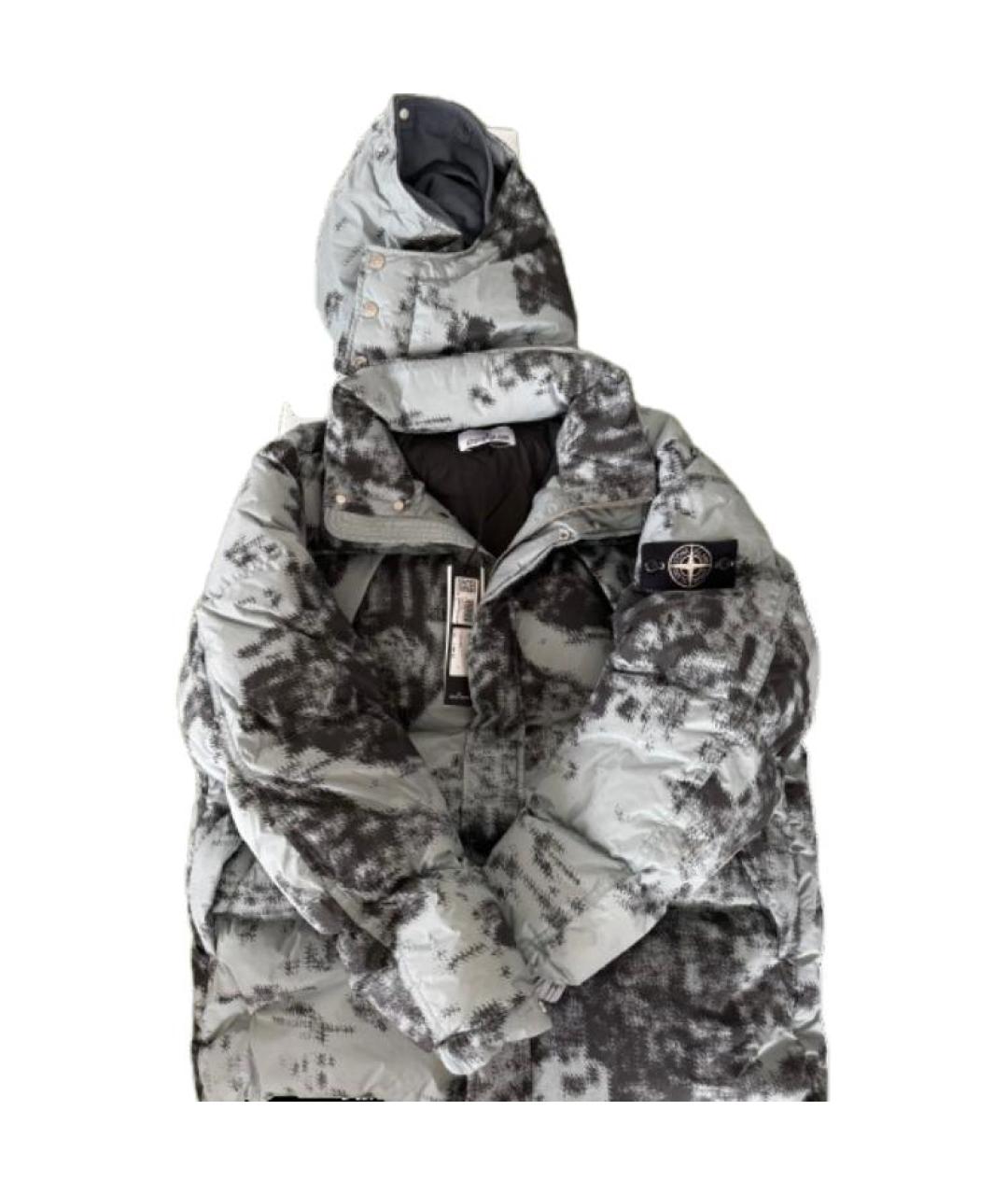 STONE ISLAND Голубой пуховик, фото 2