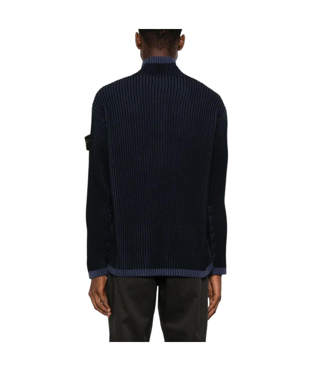 STONE ISLAND Темно-синий джемпер / свитер, фото 5