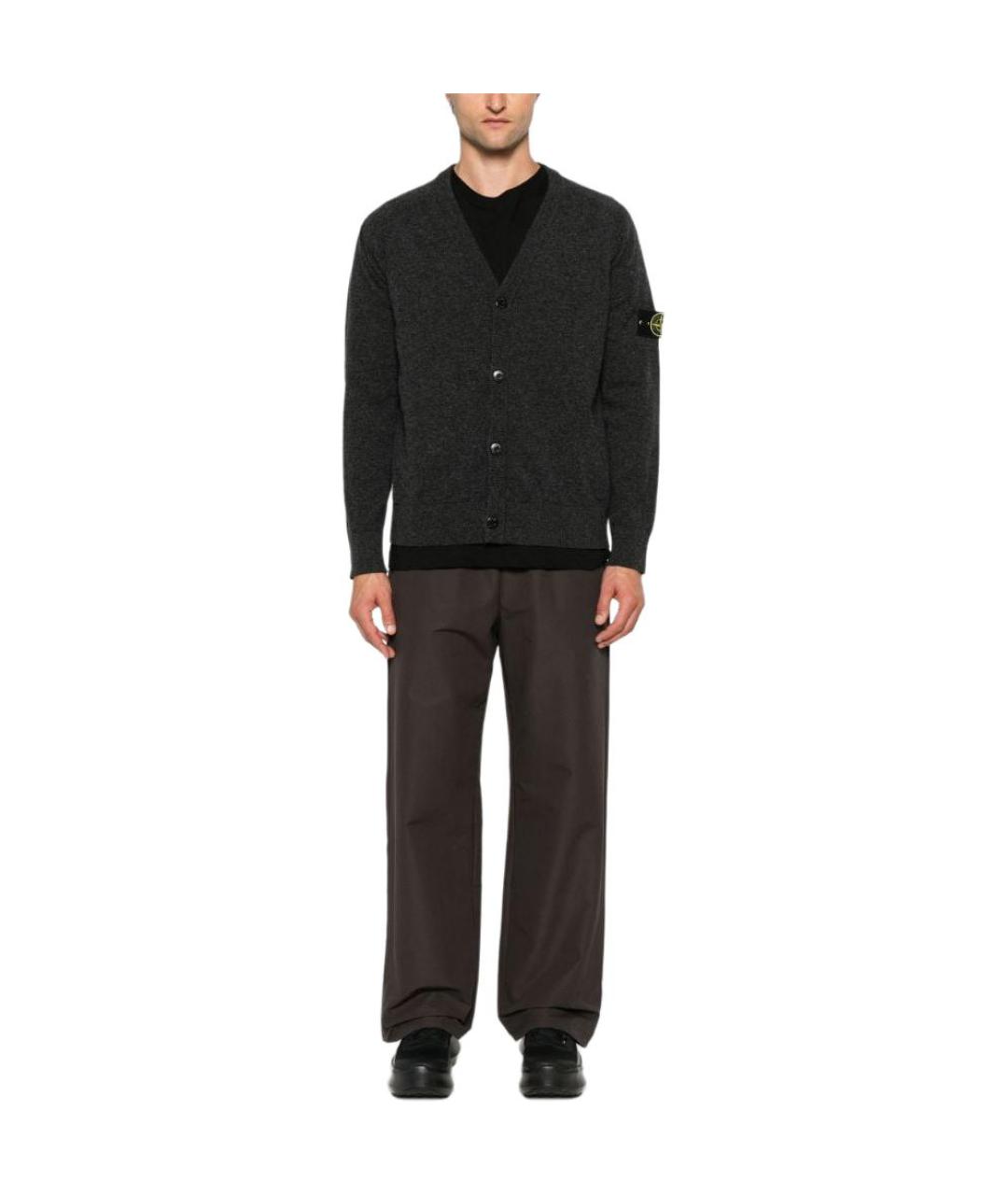 STONE ISLAND Серый кардиган, фото 2