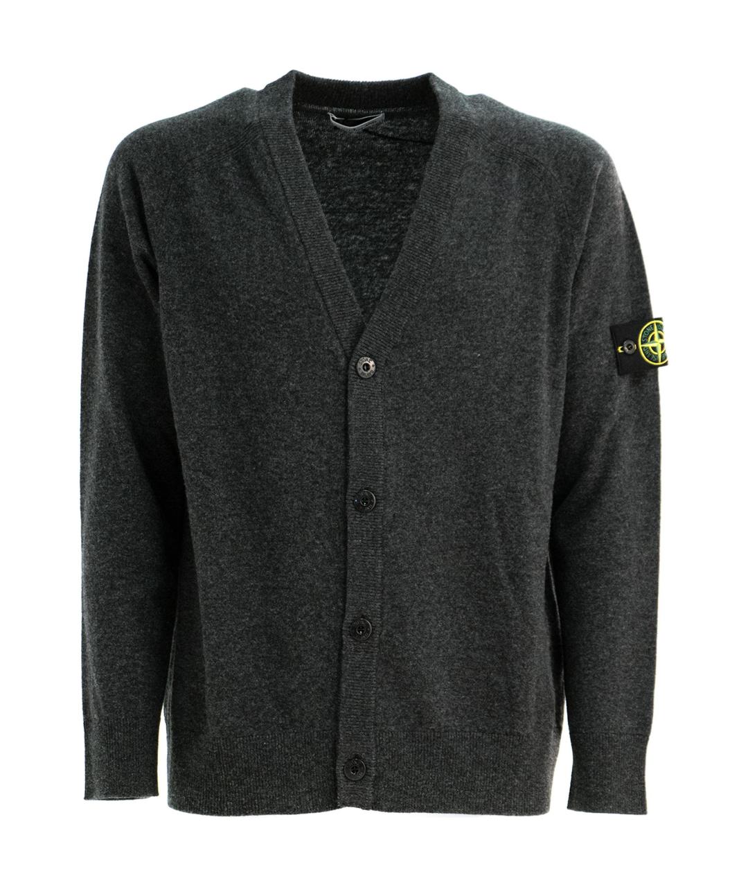 STONE ISLAND Серый кардиган, фото 1